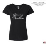 Jimmy Fortune Ladies V-Neck Tee - Black