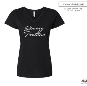 Jimmy Fortune Ladies V-Neck Tee - Black