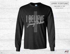 "I Believe" Long Sleeve Shirt - Black